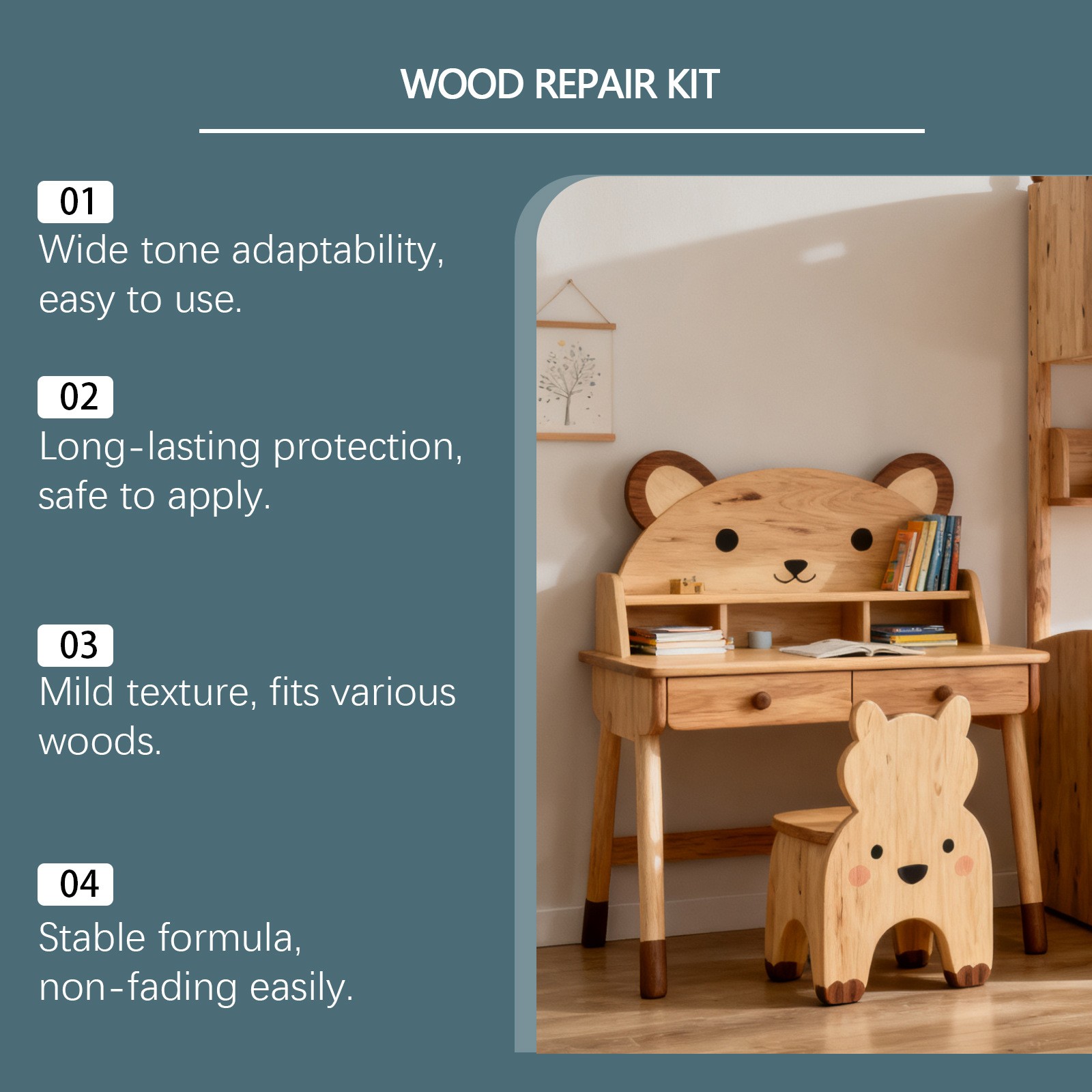 Wood Floor Scratch Repair Kit Restore Hardwood Laminate Finish No Sanding Needed