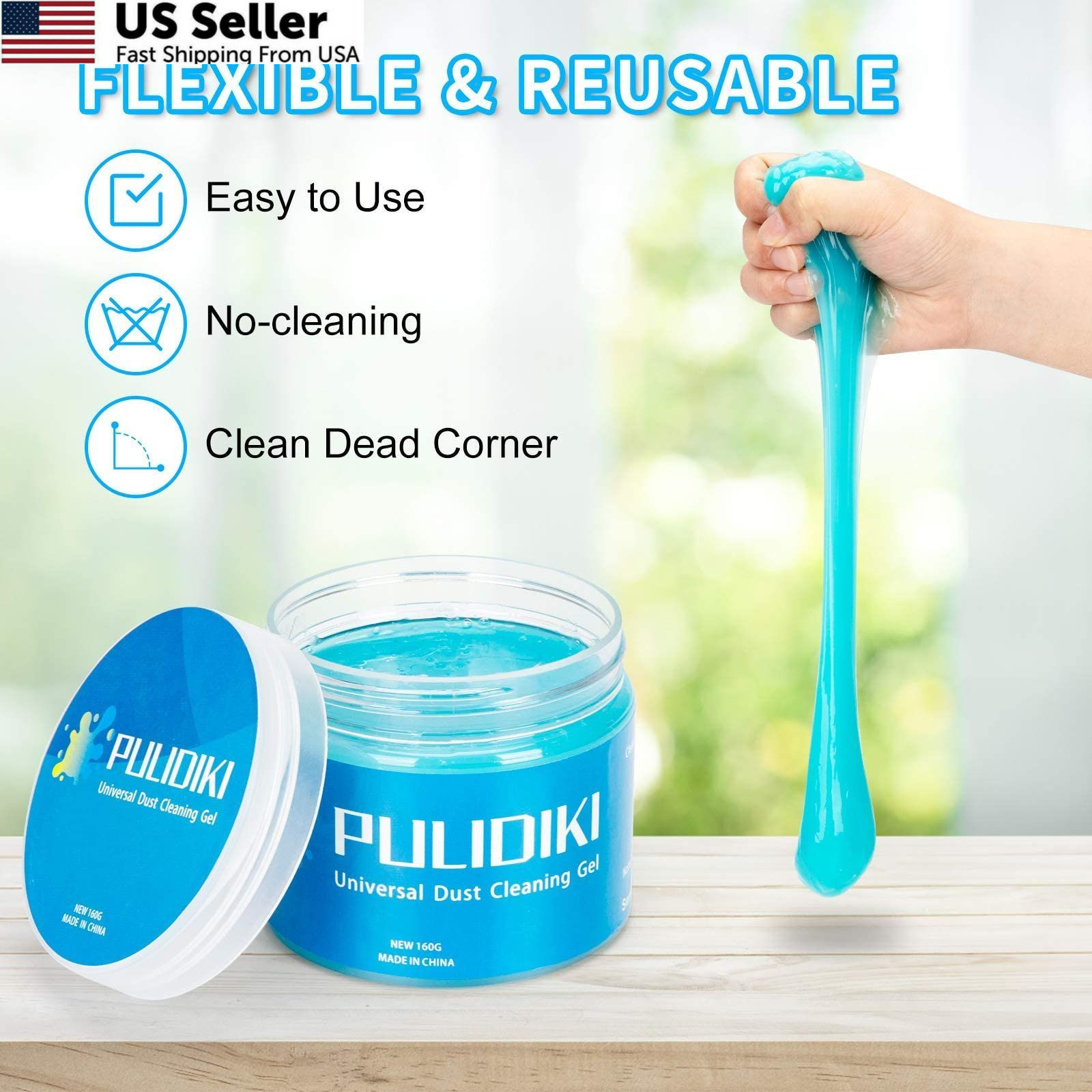 PULIDIKI Car Cleaning Gel Clean Putty, 5.6 Ounce (Pack of 1), Blue