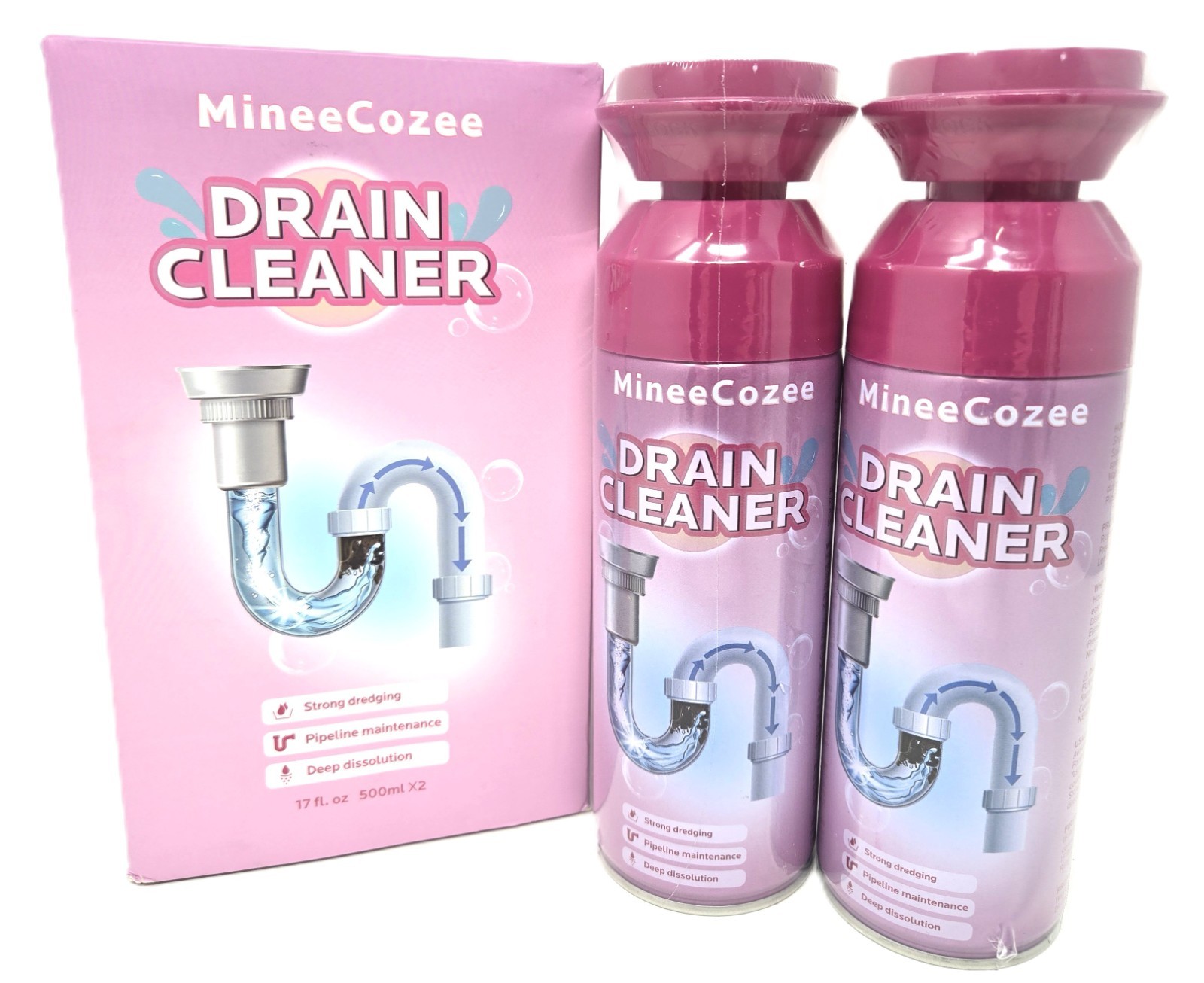 (2 Pack Set) Drain Cleaner, 17 fl. oz Each