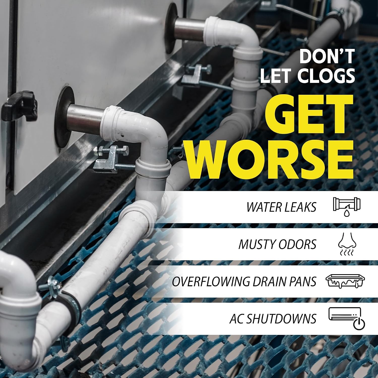 Fast Acting Plant-Based AC Drain Cleaner Multi-Use HVAC Condensate Formula
