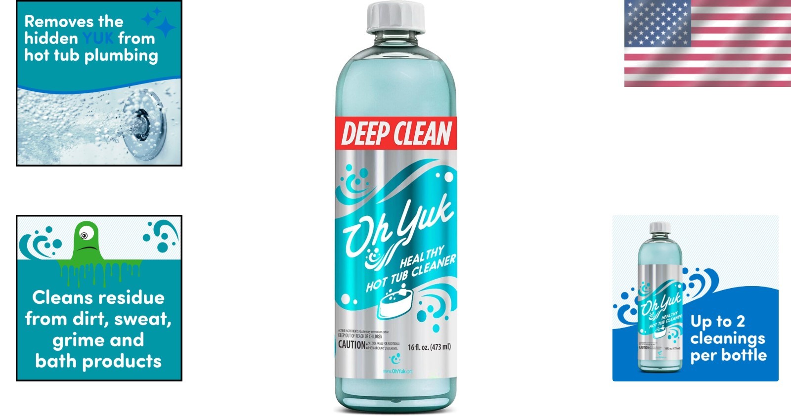 16 Oz Hot Tub Cleaner – Restores Clarity & Improves Filtration for Safer Spas