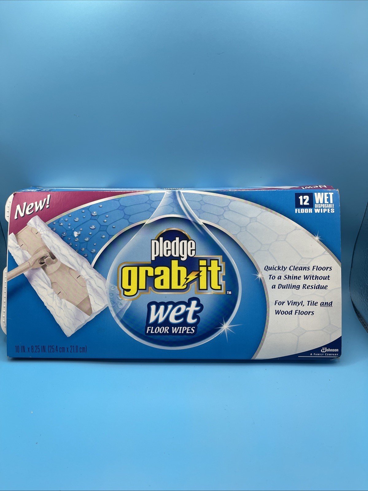 Pledge Grab It Wet Floor Wipes 12 Disposable Pre Moistened Textured Discontinued
