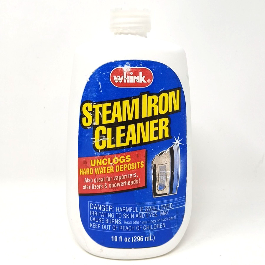 Whink Steam Iron Cleaner 10 oz Bottle Unclogs Hard Water Deposits Full READ