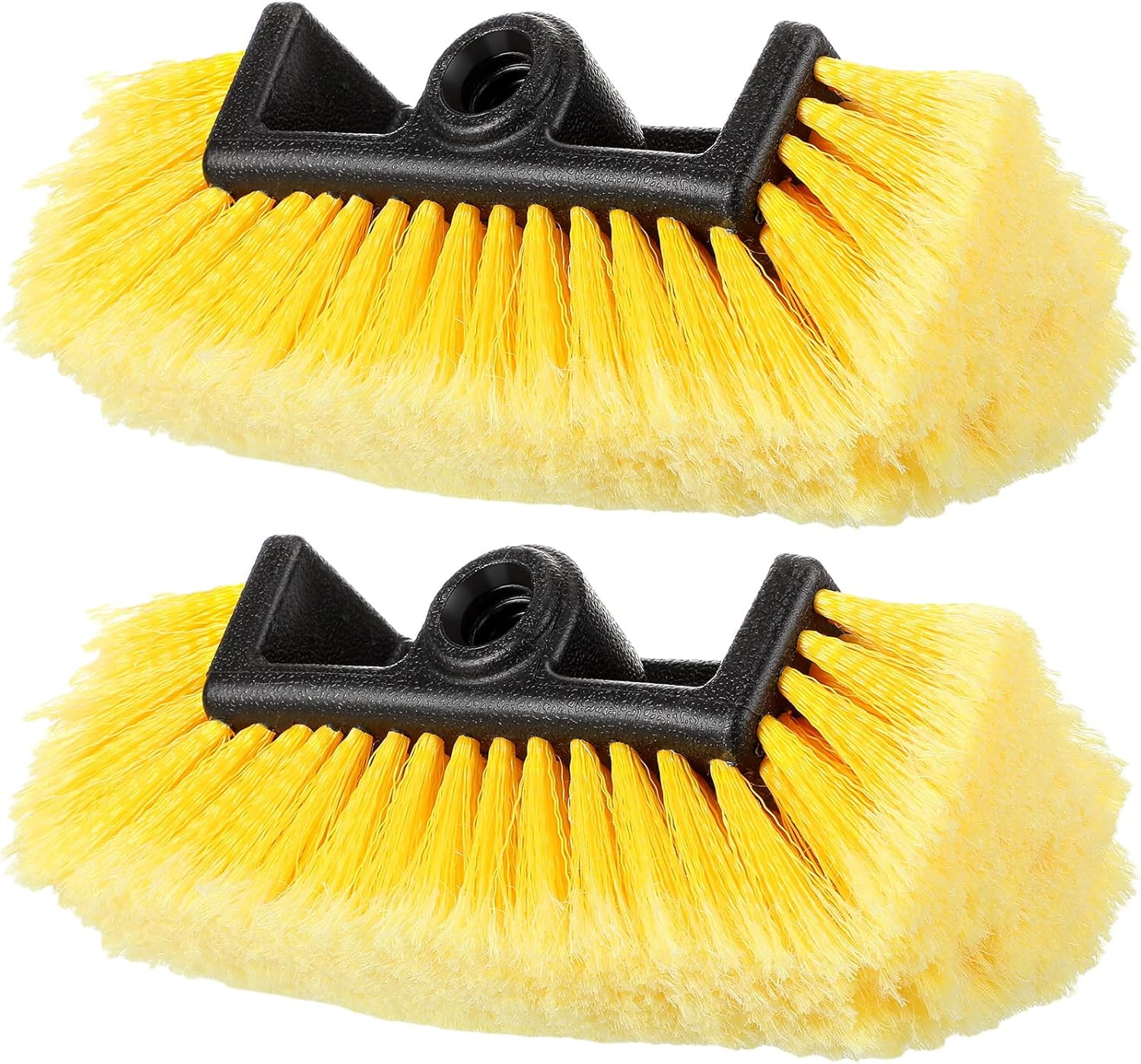 2 Pcs Car Wash Brush Head with Soft Detailing Bristle Flow Thru Car Cleaning Bru