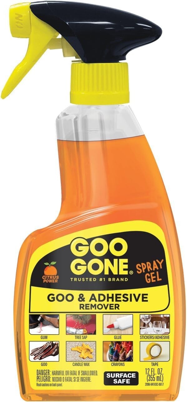 Goo Gone Adhesive Remover PRO POWER Spray Gel 12 oz Remover Cleaner