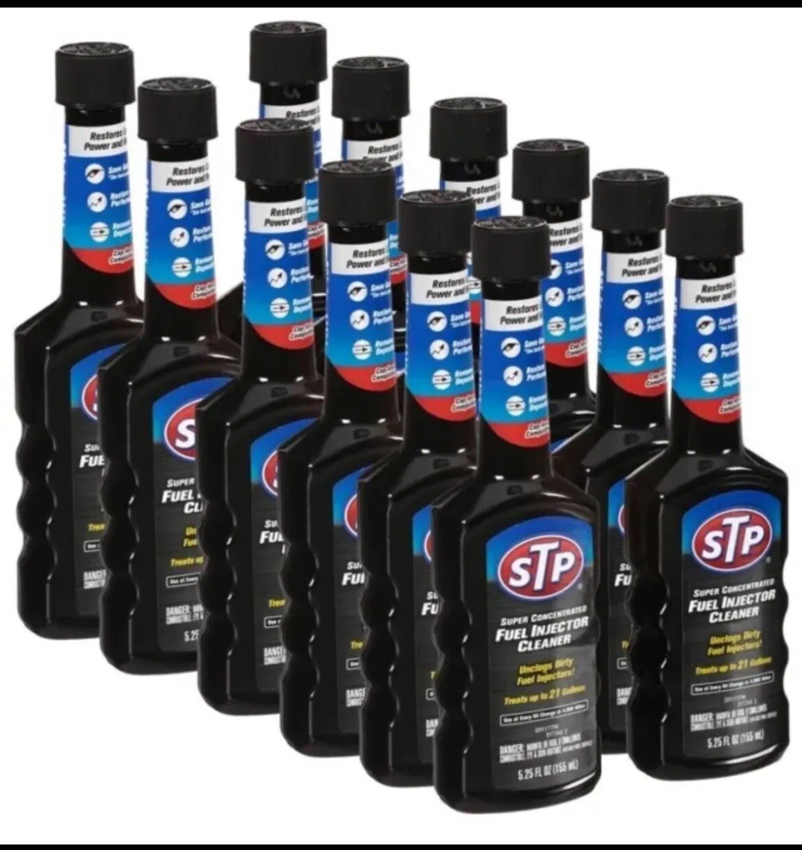 STP 5.25 Oz. Super Concentrated Fuel Injector System Cleaner 18041G Pack of 12
