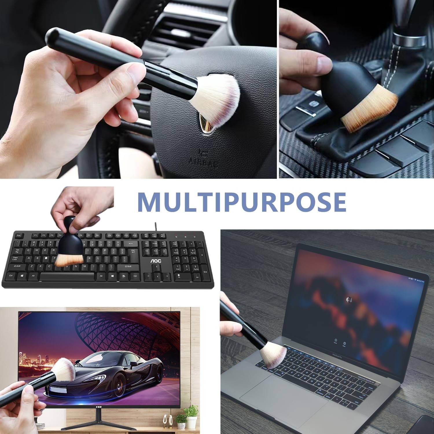 3 Pack Microfiber Duster Small Dust Brushes Soft Fibers Efficient Dust Removal