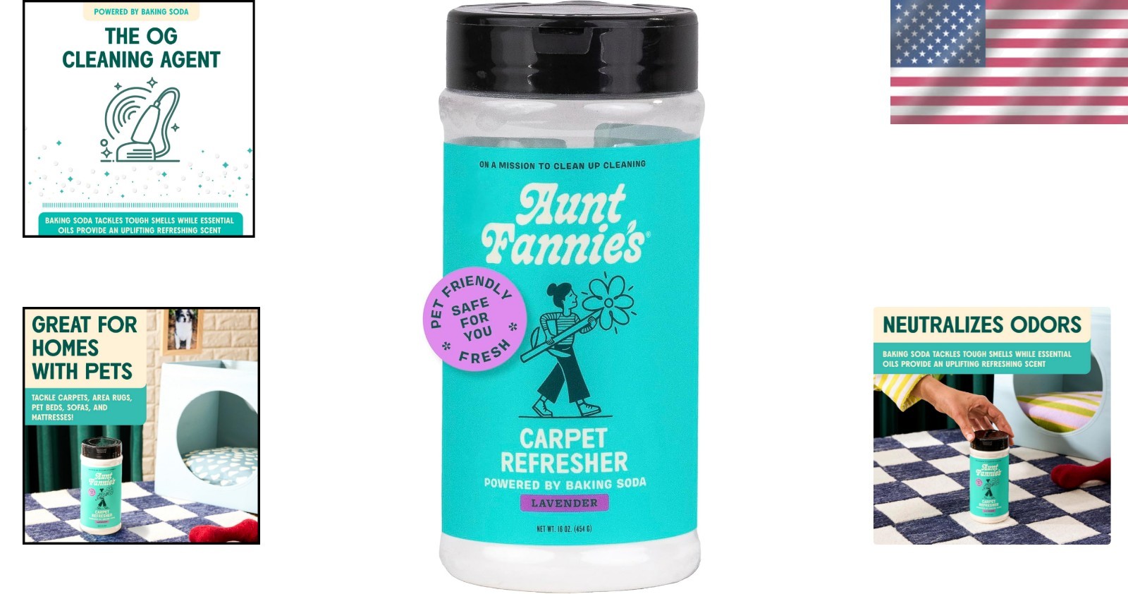 Carpet Deodorizer Powder Lavender Scent Pet Odor Eliminator 16 Oz