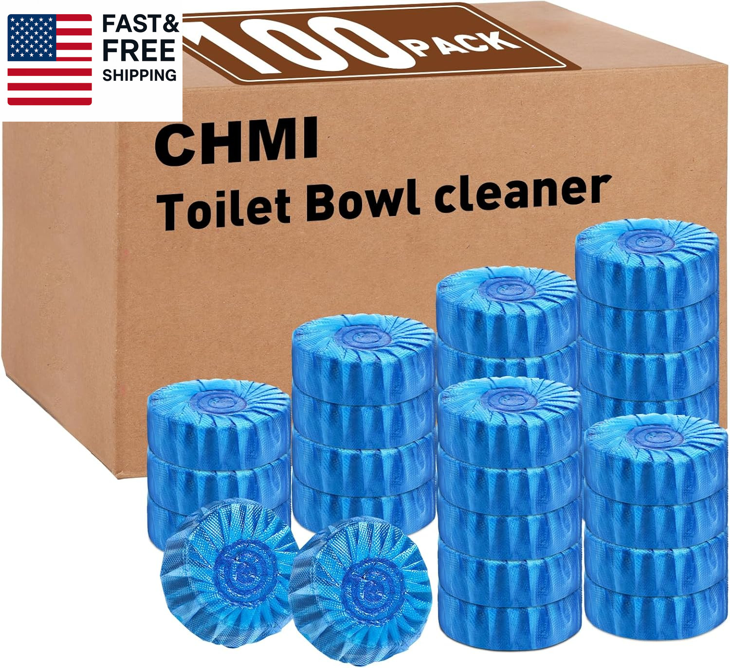 100 Pack Toilet Bowl Cleaner Tablets, Long-Lasting Bathroom Toilet Tank Cleaner