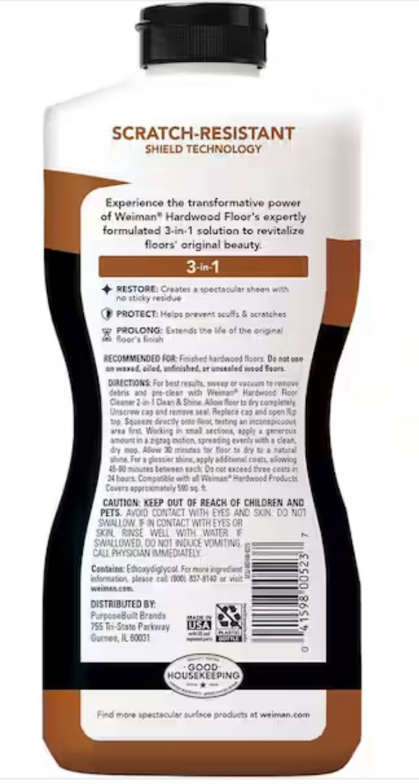 Weiman Wood Floor Polish and Restorer – 32 Ounce – High-Traffic Hardwood