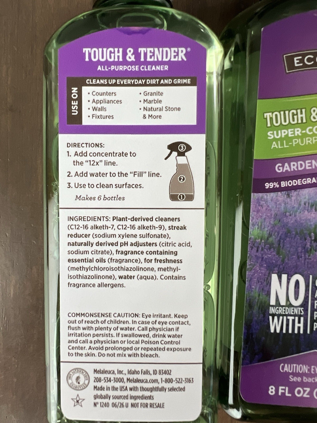 Melaleuca Ecosense Tough and Tender 12X Lavender Cleaner 8 oz – 2 Pack