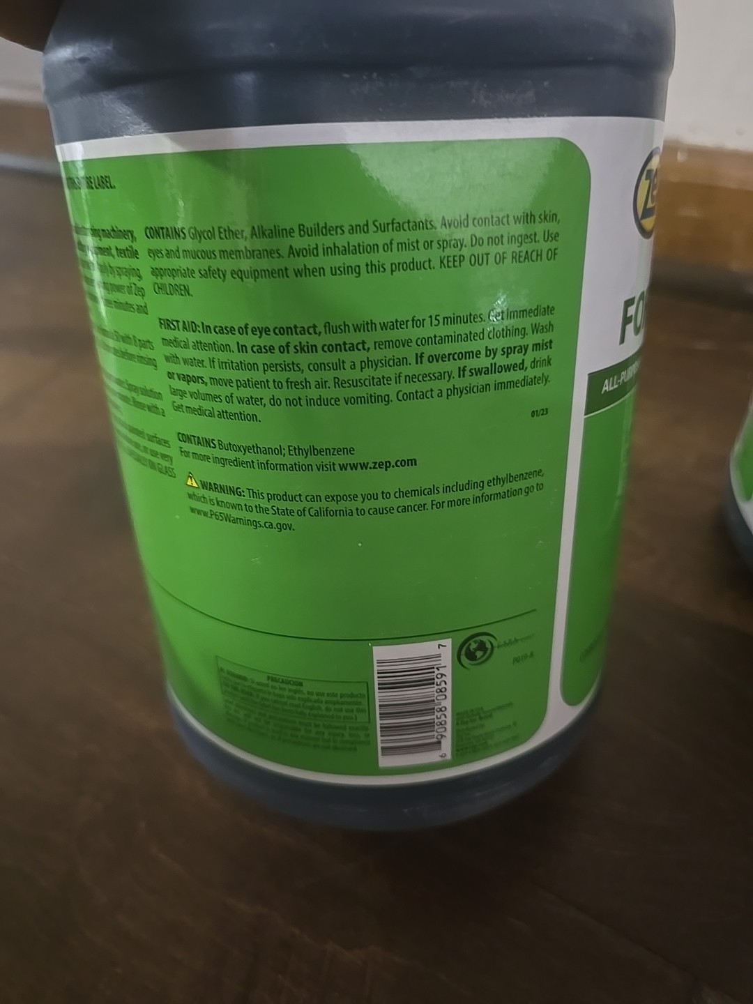 Zep Formula 50 Heavy-Duty Alkaline Cleaner – 1 Gallon (Case of 4) 85924