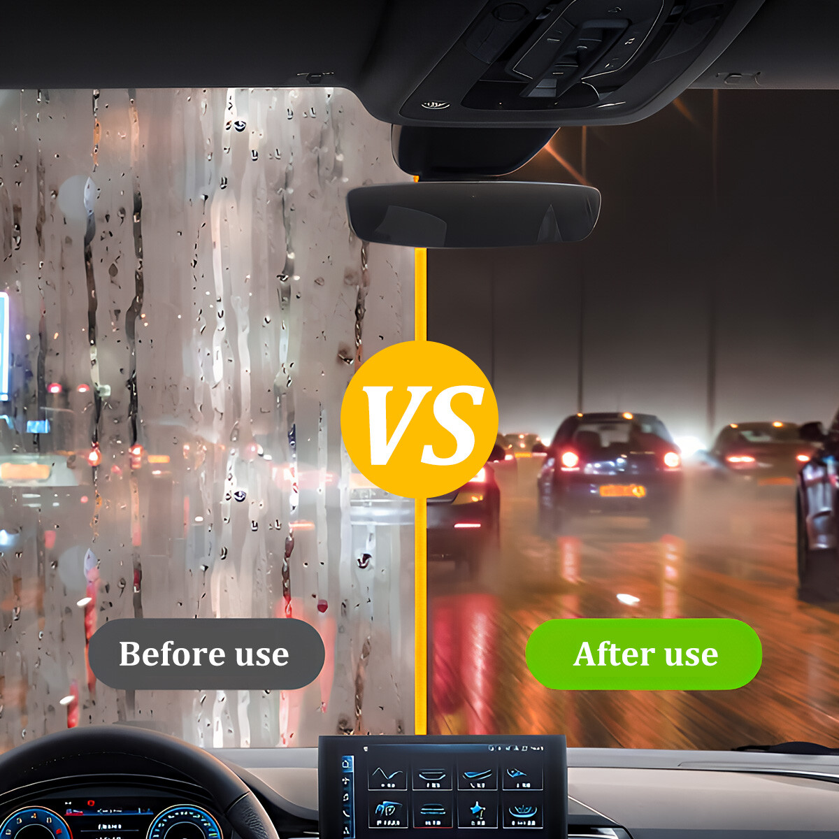2/4Pcs Automotive Oil Film Cleaning Brush for Windshield, Remove & Prevent Rain