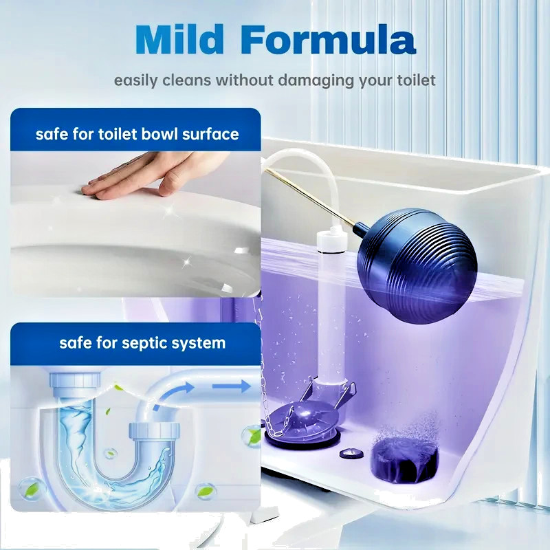 20 Pcs Vacplus Purple Toilet Bowl Cleaner Tablets Effervescent (US SELLER)