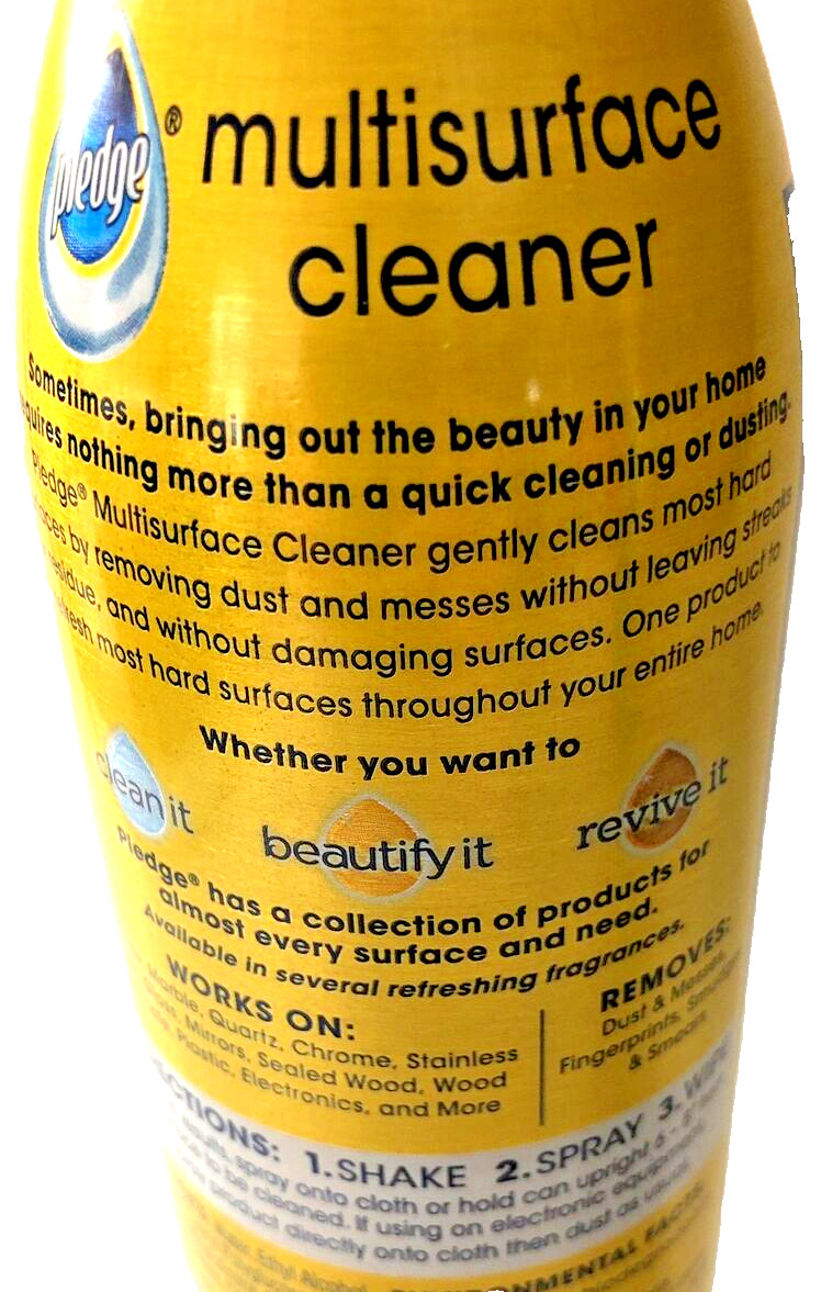 Pledge Clean It Rainshower Multisurface Cleaner Spray 9.7 oz Lot of 2