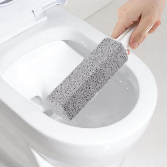 2 Pack Toilet Cleaner Stone with Handle, Easy Scrub for Tough Stains