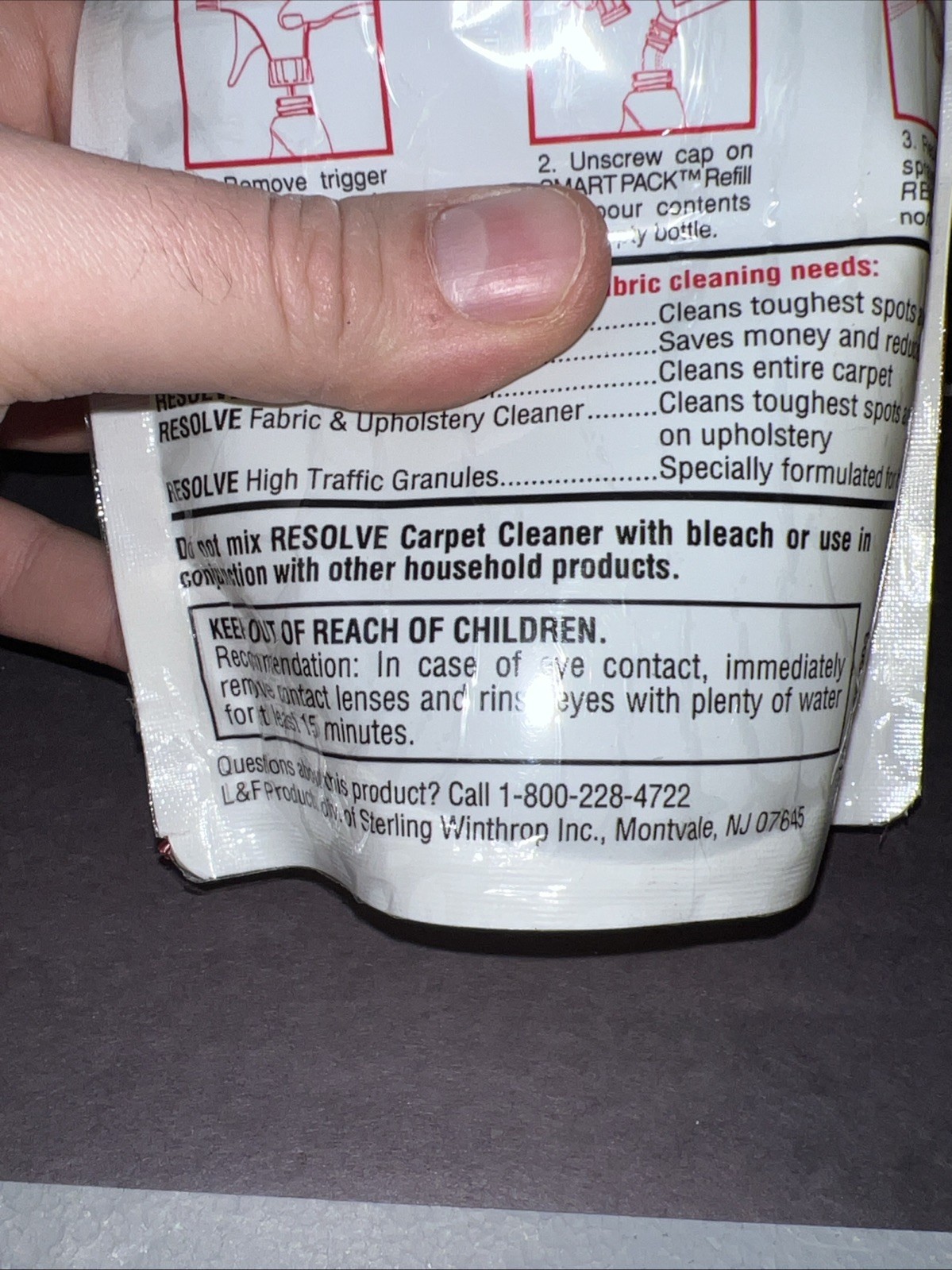 Vintage Resolve Carpet Cleaner Refill 90s With DuPont Teflon Discontinued 22oz
