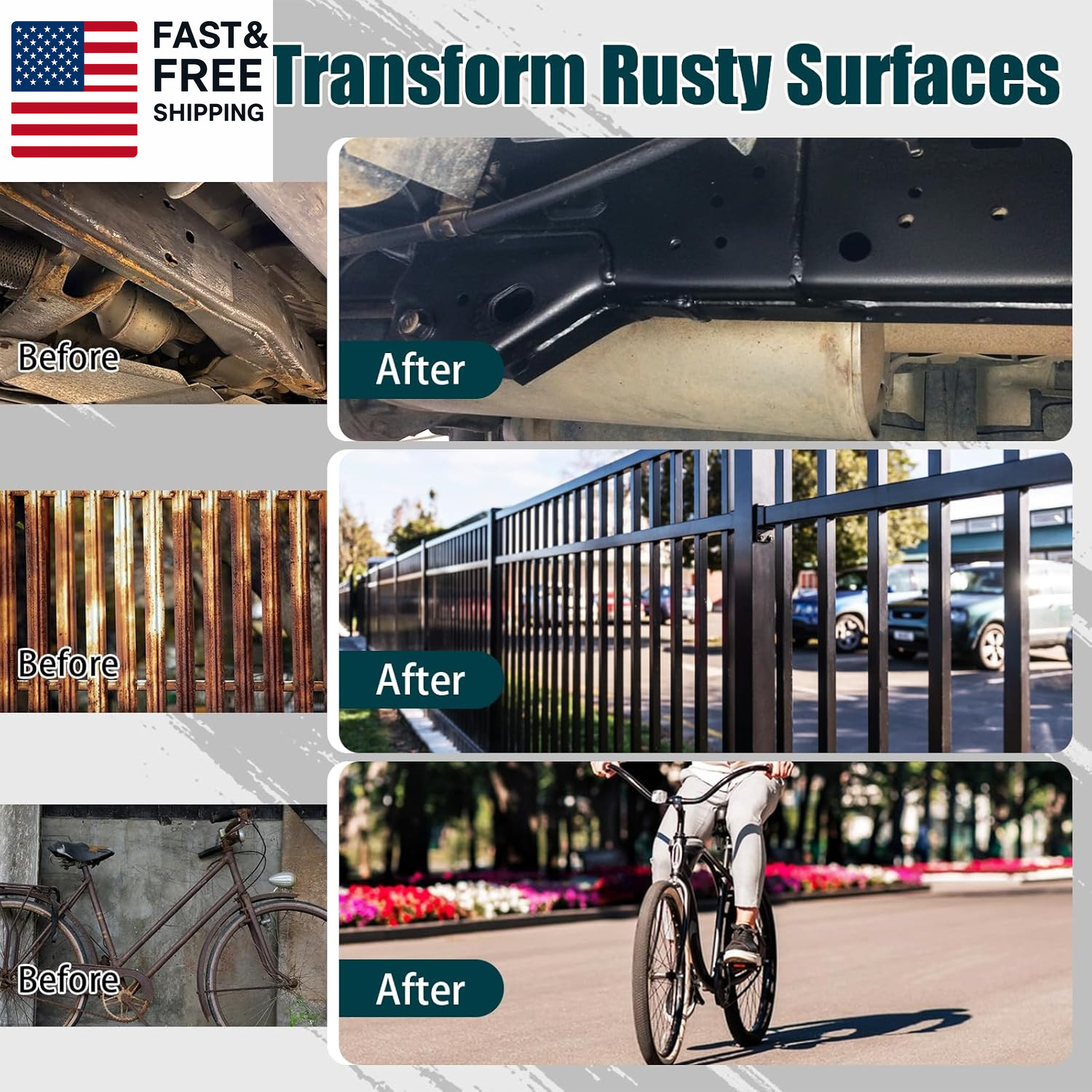 2-In-1 Rust Converter & Metal Primer, Stops Rust,Rust Inhibitor Paint for Metal,