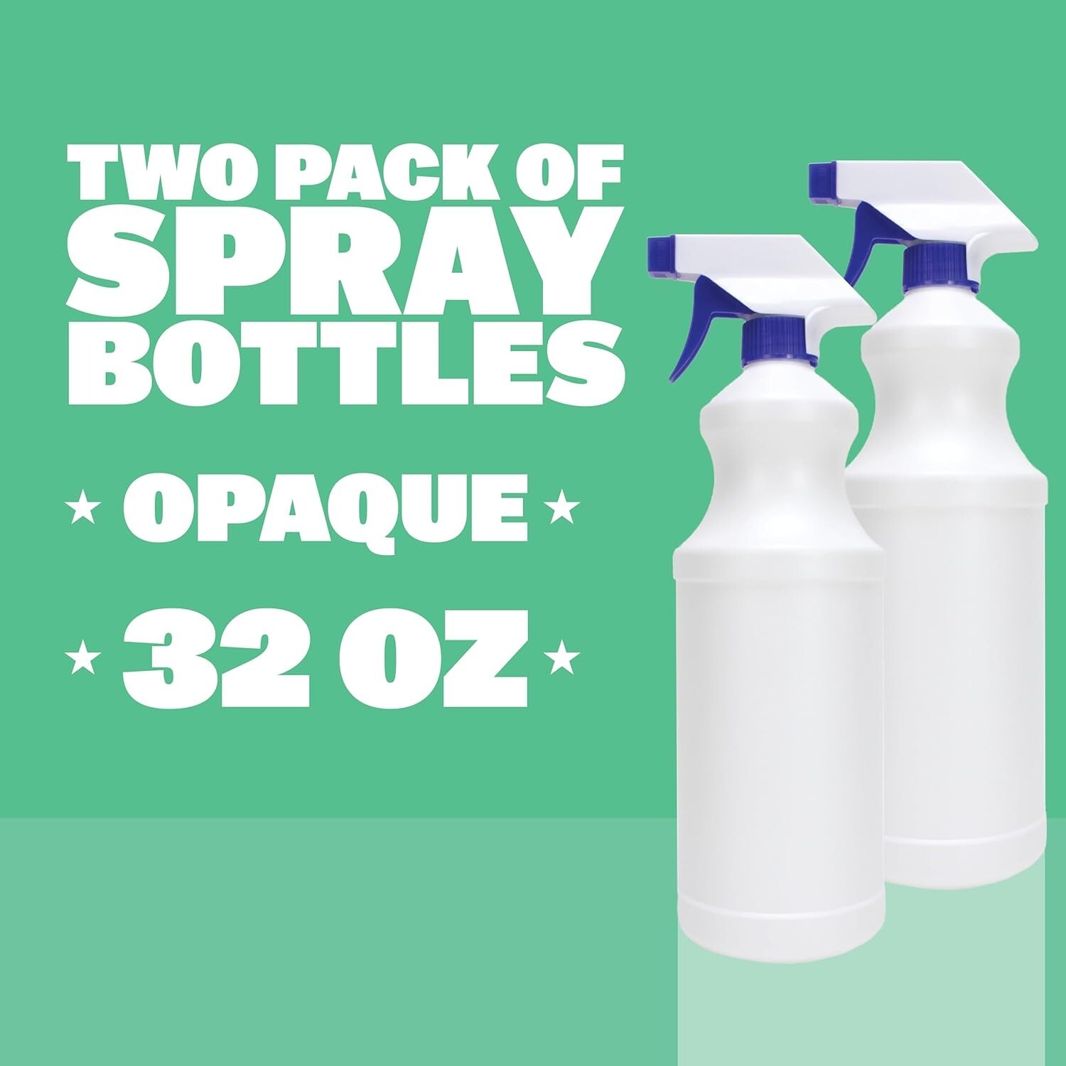 Spray Bottles (2 Pack, 32 Oz), Refillable Heavy Duty Spraying Bottle
