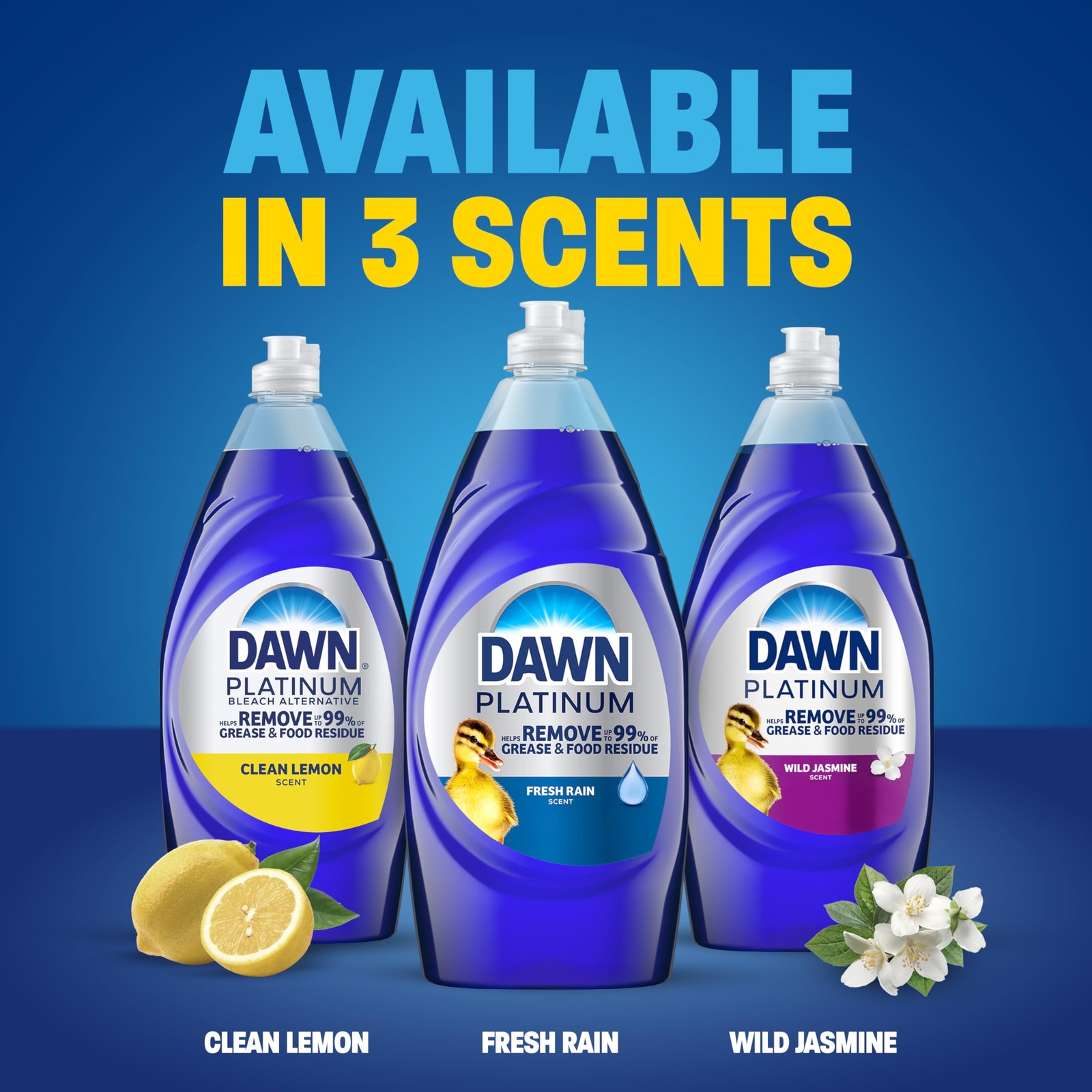 Platinum Dish Soap Fresh Rain Scent Liquid Dishwashing Detergent, Powerful Di…