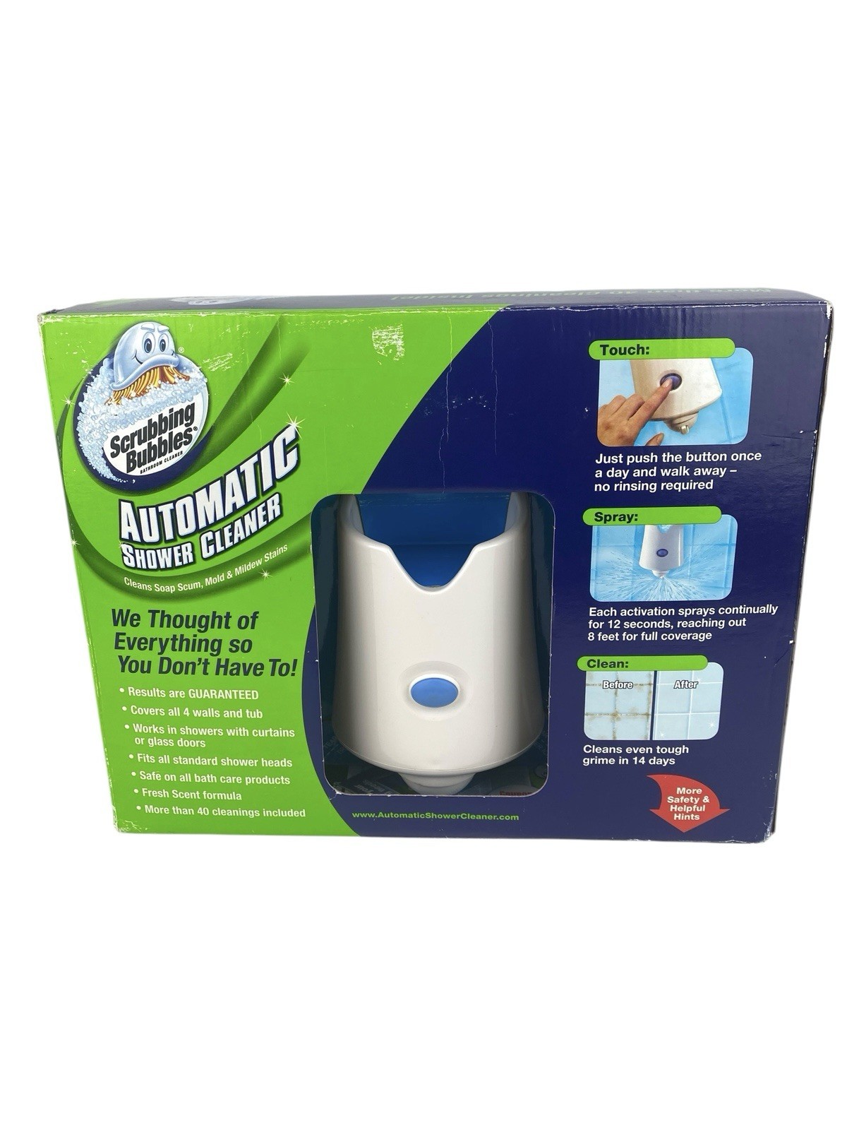 Scrubbing Bubbles Automatic Shower Cleaner Sprayer Kit 2 Refill Bottles READ