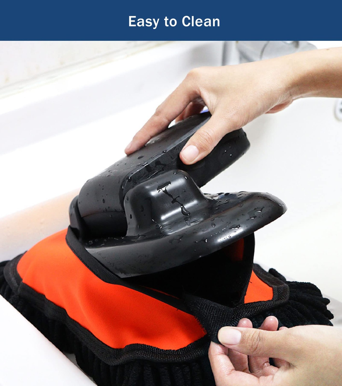 Car Wash Mop Head Replacement, Soft Microfiber Cover for 55″ Handle & Curved