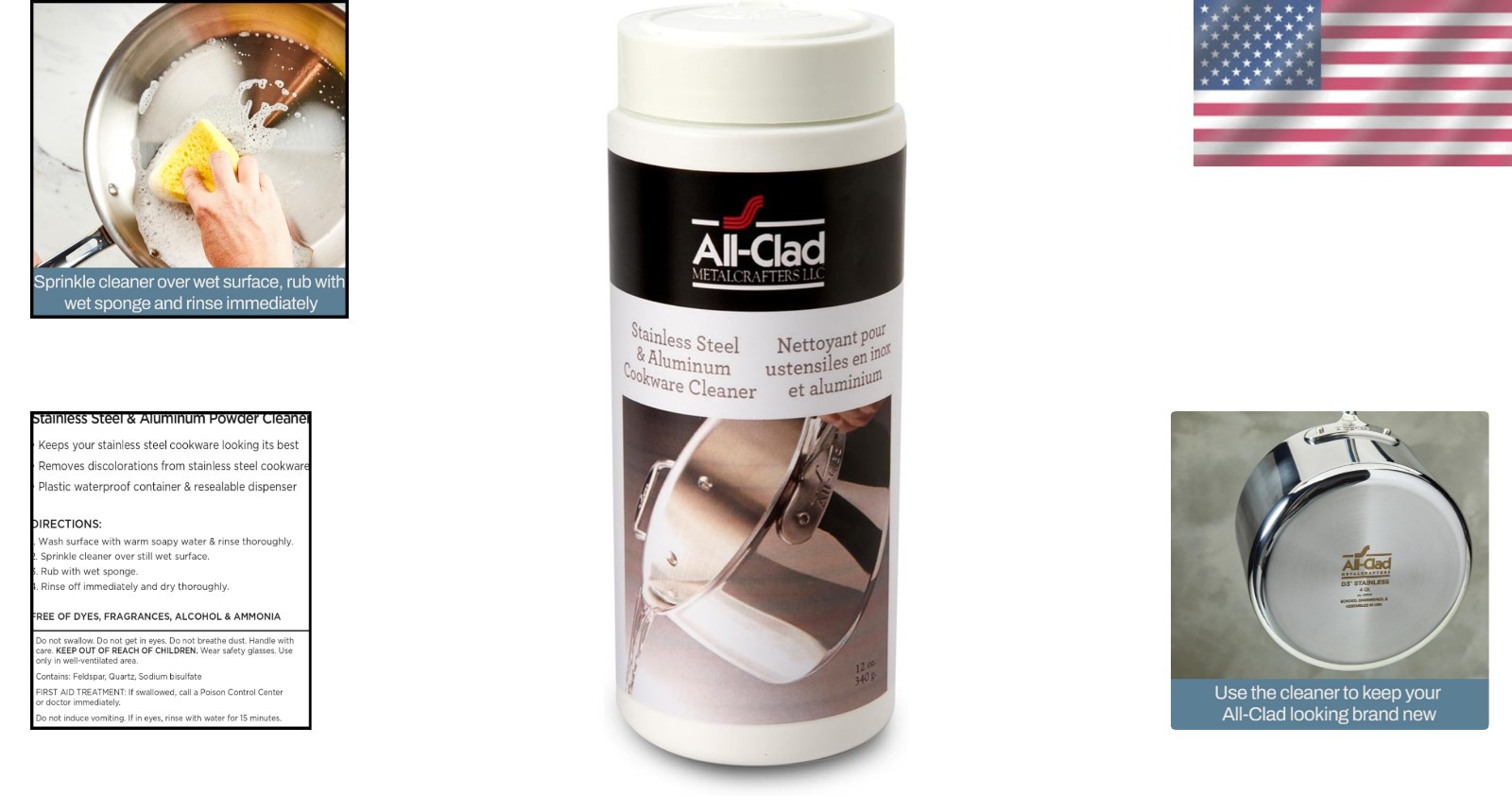 12oz Unscented Cleaner for Stainless Steel & Aluminum – Safe for Cookware