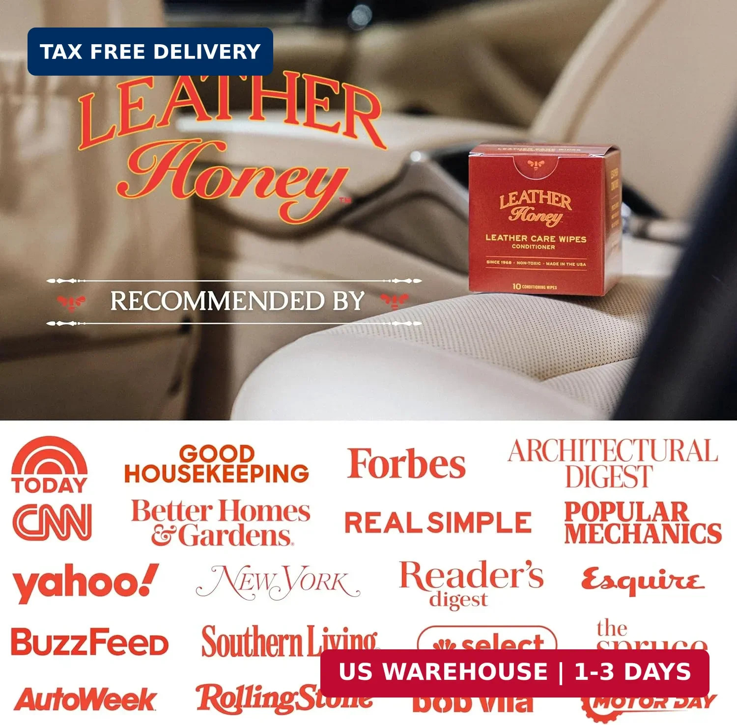 Leather Honey Combo Wipes with Conditioner and Cleaner Wipes