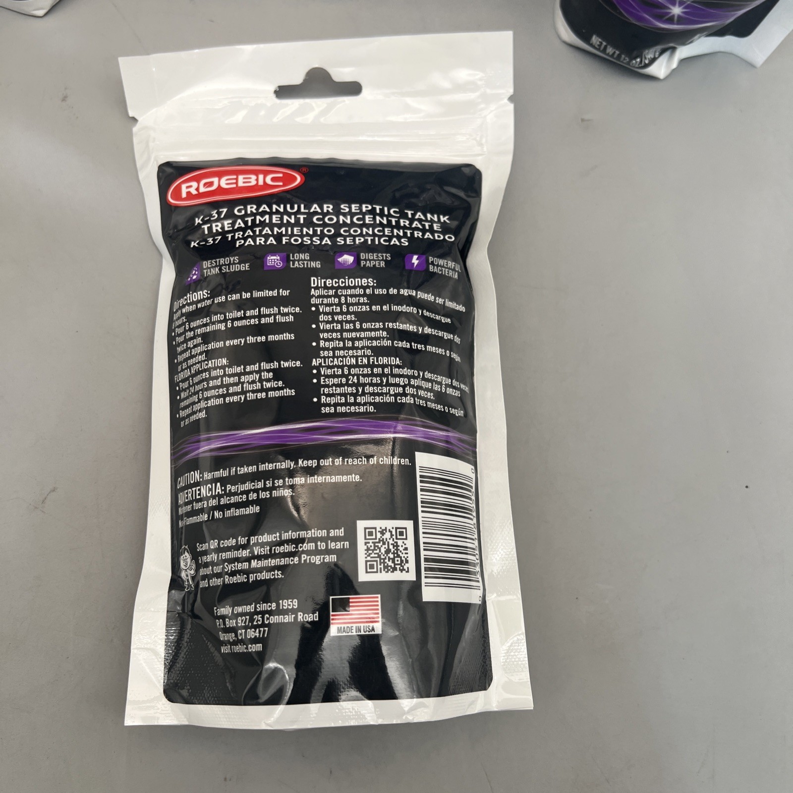 Roebic K-37 12 Oz. Granular Septic Tank Treatment K37BAG Pack of 4 Roebic K37BAG