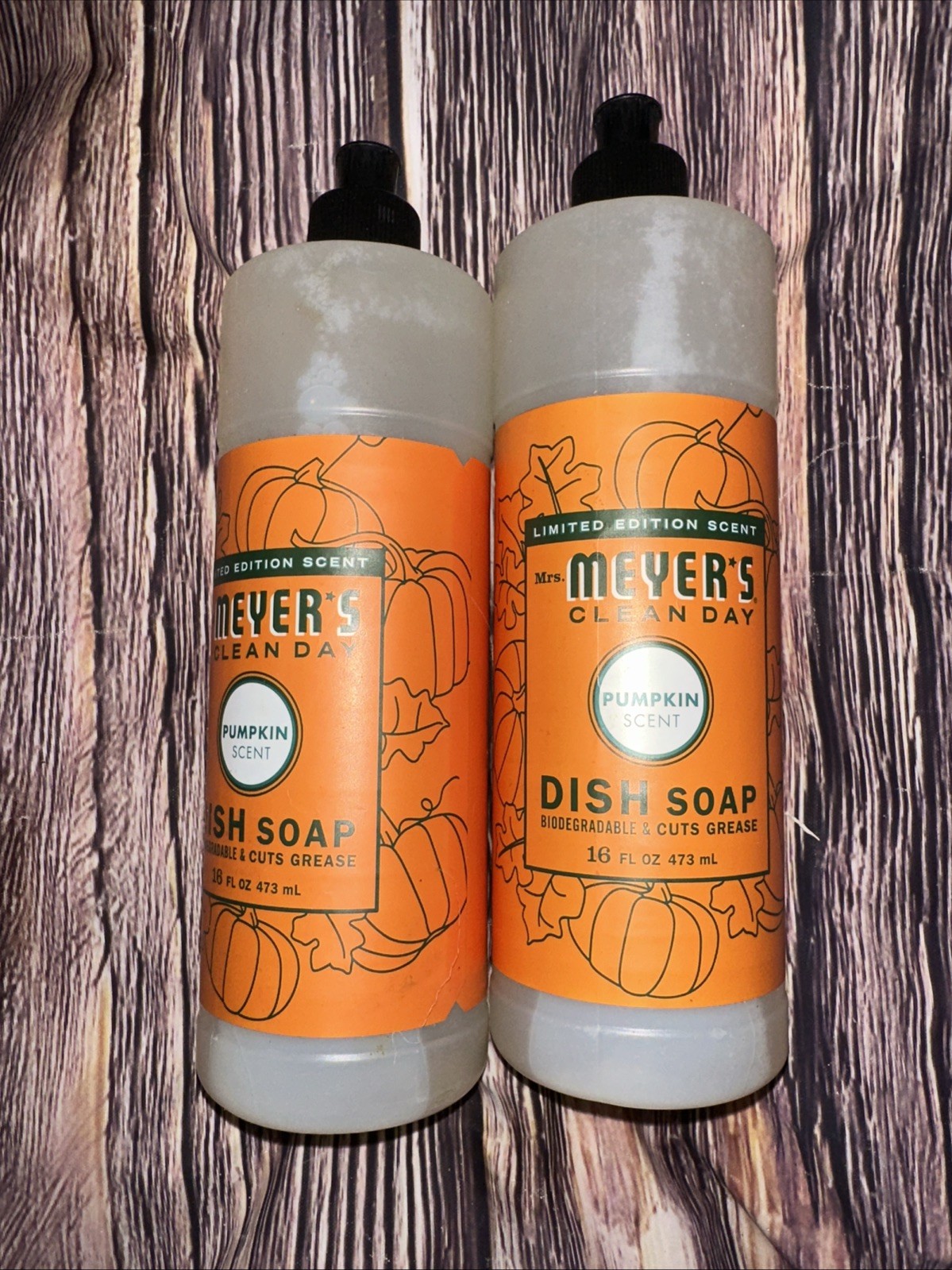 Meyers Pumpkin Spice Dish Soap 16 Oz Lot Of 2