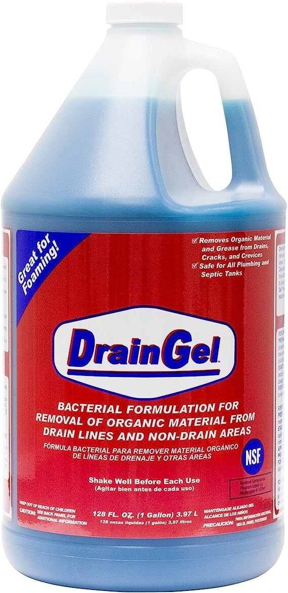 AMGUARD DrainGel Bacterial Drain Cleaner Highly Concentrated 128 fl oz