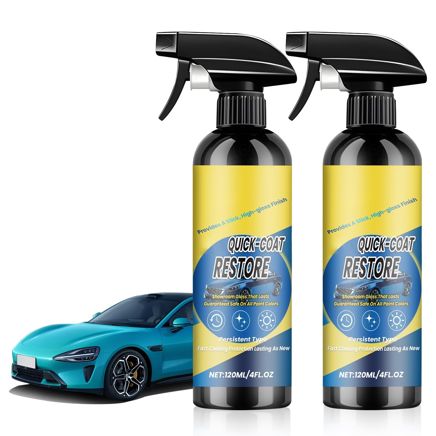 2 Pack Nano Quick Coat Automobile Car Paint Restoration Protection Spray