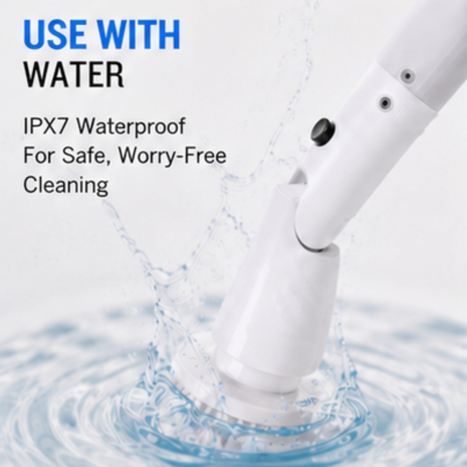 Electric Spin Scrubber, Full-Body IPX7 Waterproof Cordless Bathroom Scrubber,…