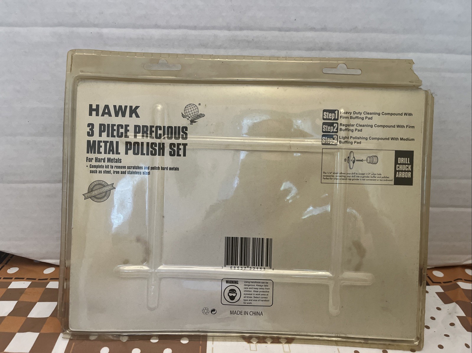 HAWK 3 PC PRECIOUS METAL POLISH SET CLEAN POLISH HARD METAL STOCK CODE TJ302-153