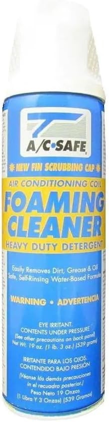 A/C Safe Air Conditioner Foaming Coil Cleaner With Attached Brush – 19 Oz
