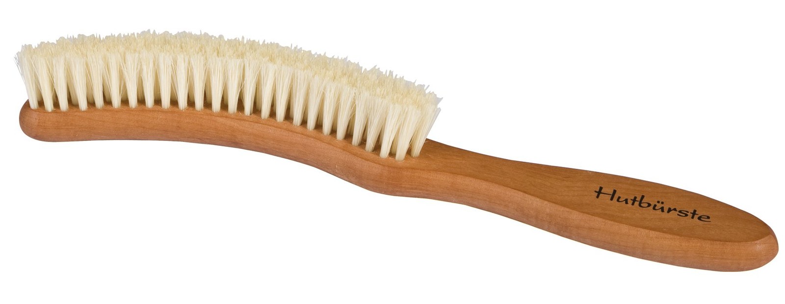Natural Pig Bristle Hat Brush with Oiled Pearwood Handle, 9-1/4-Inches