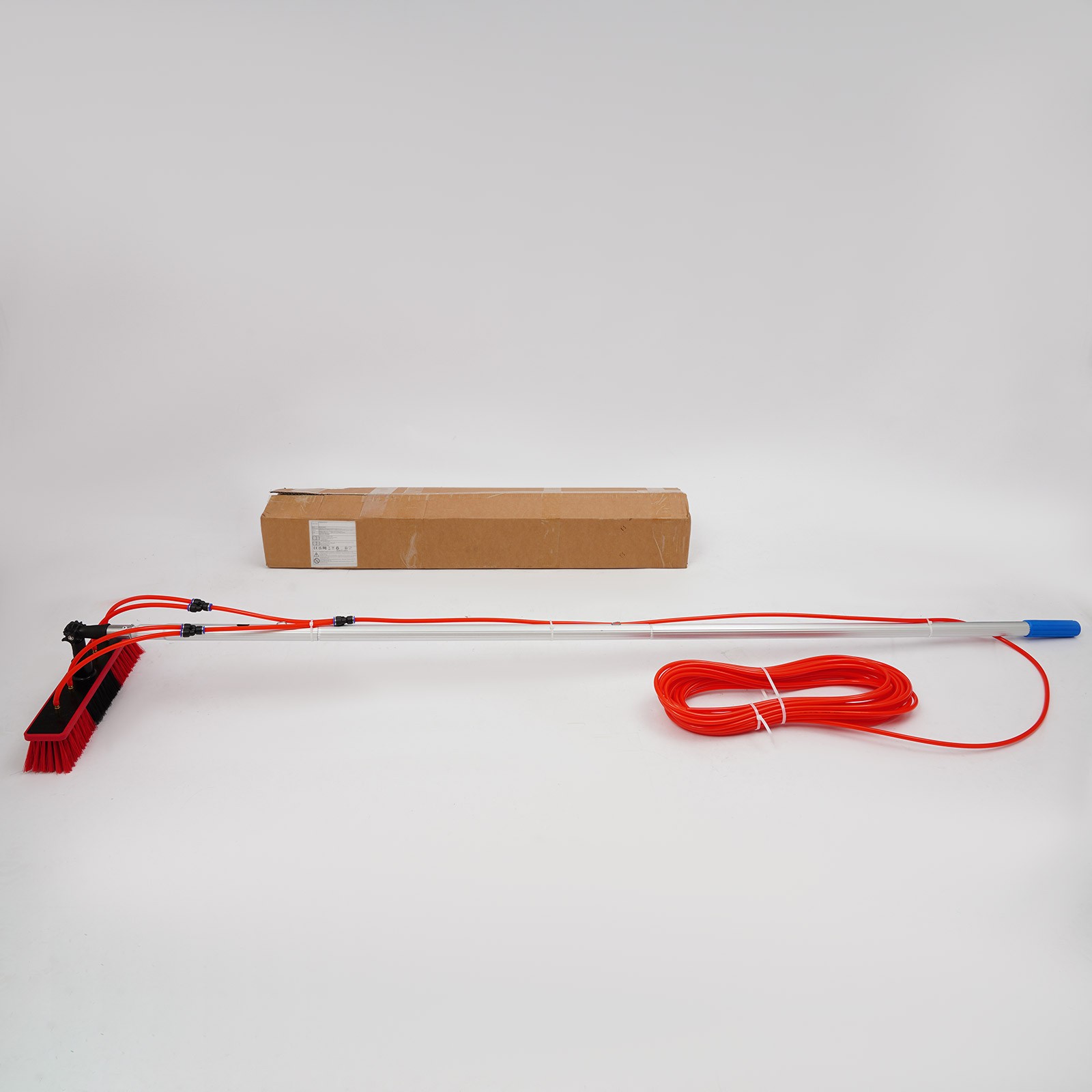 Solar Panel Cleaning Brush Kit 13ft Telescopic Pole W/Water Fed Brush For Window