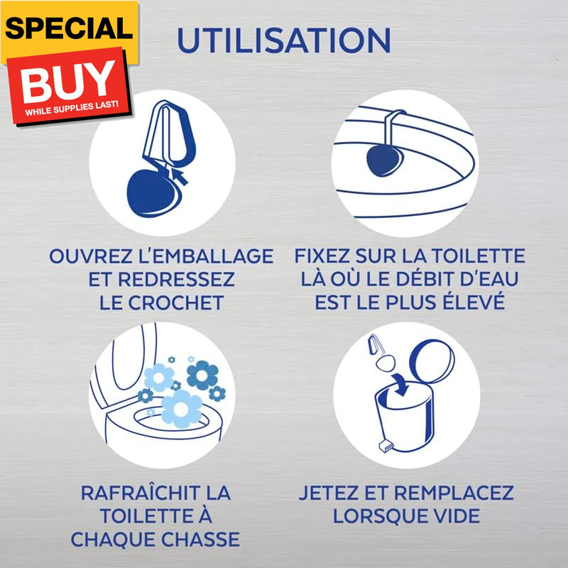 Automatic In-The-Bowl Toilet Cleaner, Cleans and Freshens Toilet Bowl, Atlantic