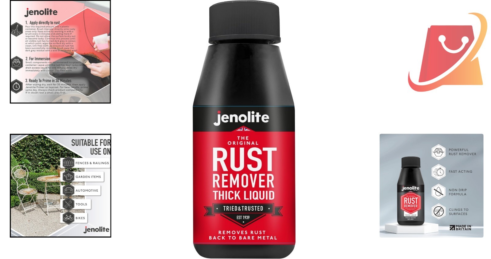 Rust Remover Metal Liquid 5oz Fast Acting No Drip Industrial Strength