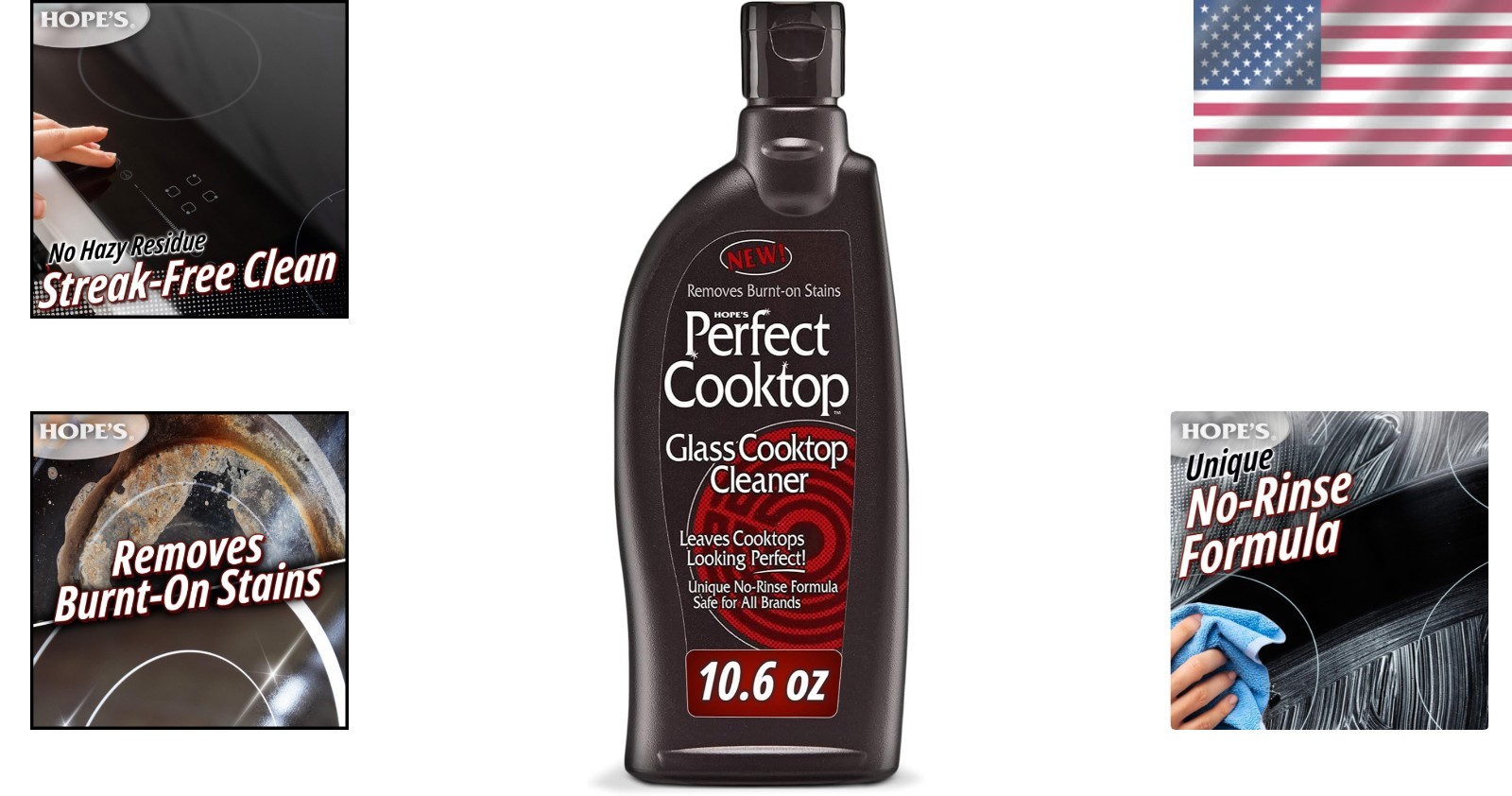 Hope’s 10.6 Oz Ceramic Cooktop Cleaner – Quick, Safe & Effective Stain Removal