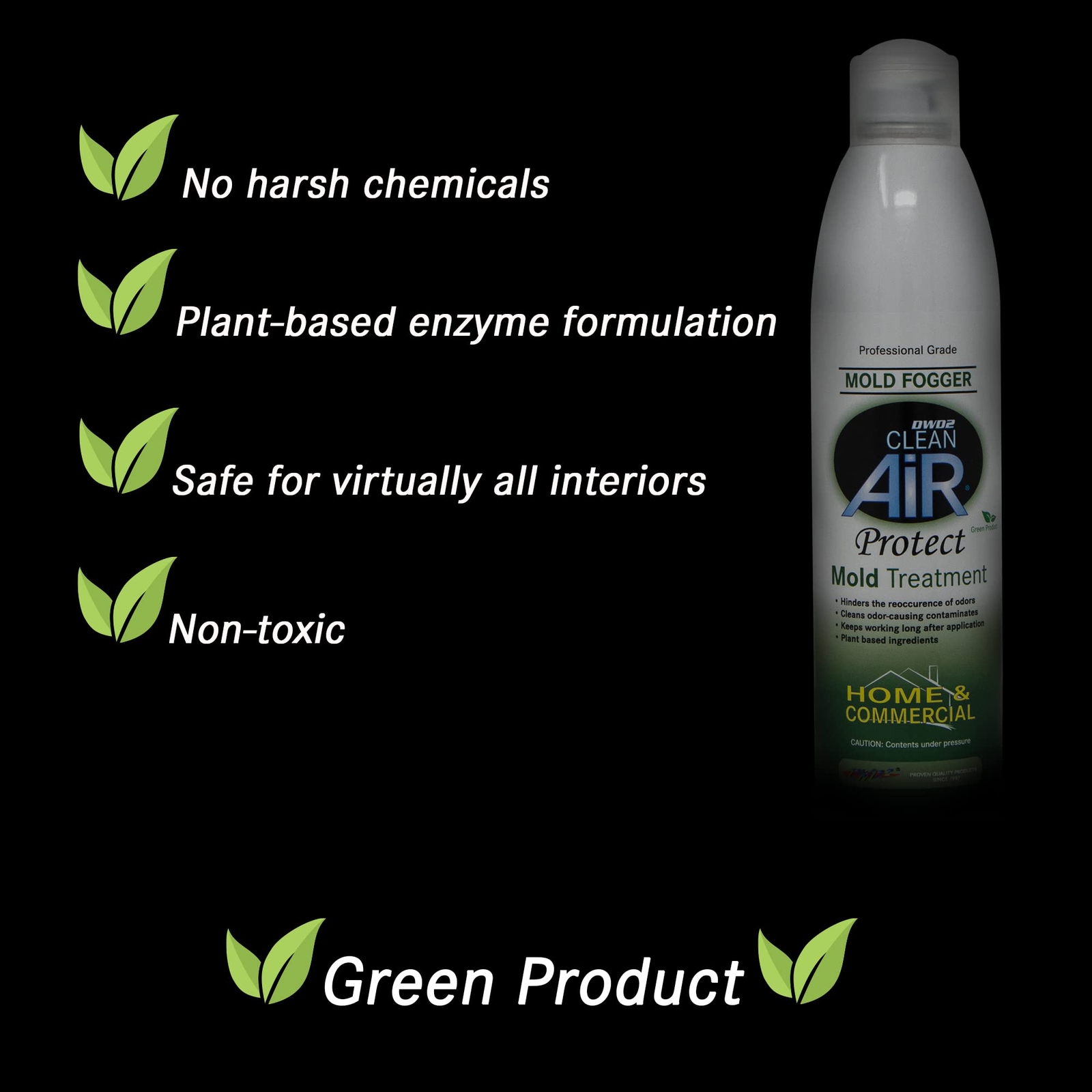 DWD2 Clean Air Protect Fogger 8oz Mold Odor Treatment Multi Surface Odor Elim…