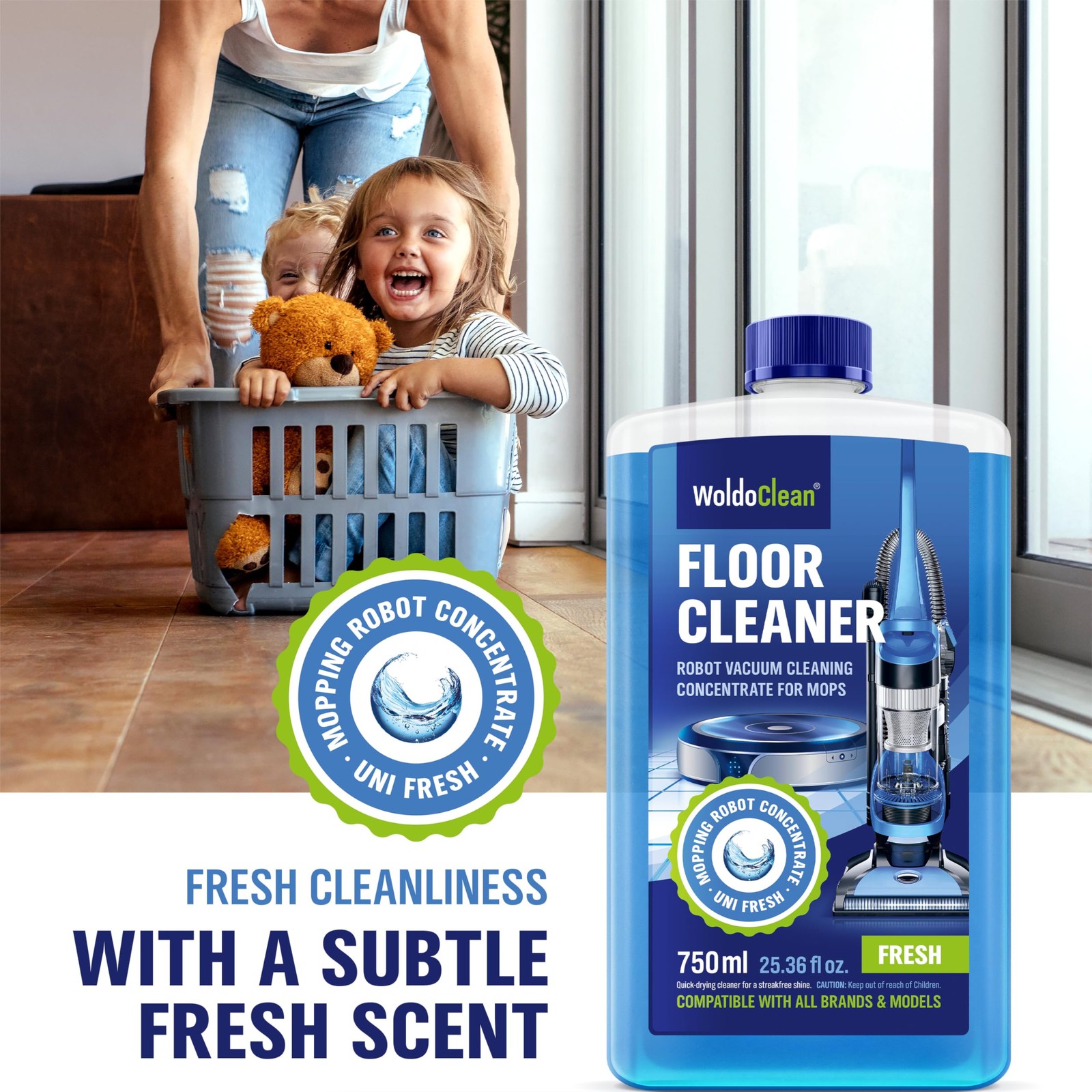 Floor Cleaner Solution for Robot Mops 25.36 fl.oz – Concentrate Makes 40 Gall…