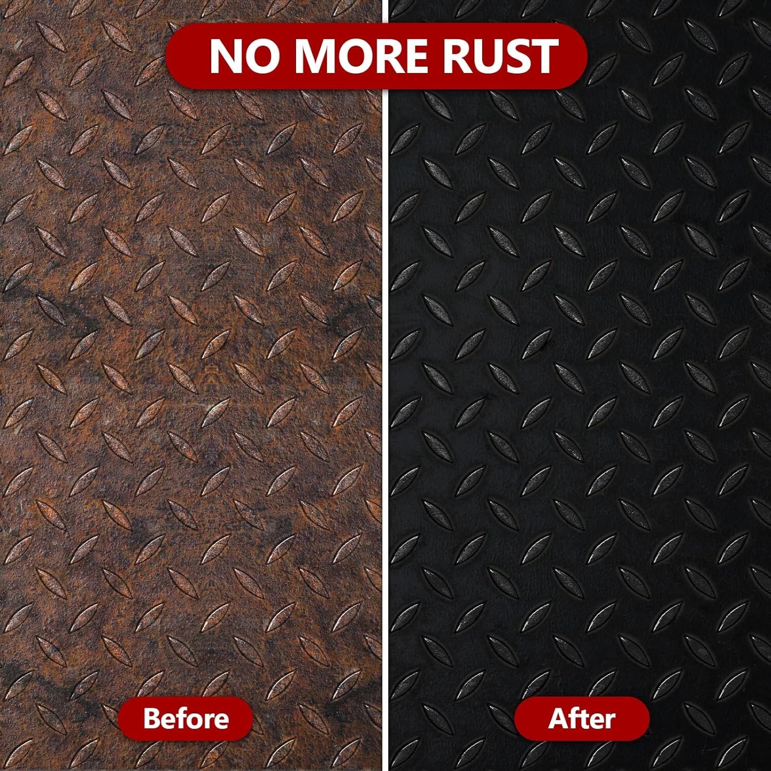 LISRUX 2in1 Rust Converter & Metal Primer, Black Rust Inhibitor Paint for Metal