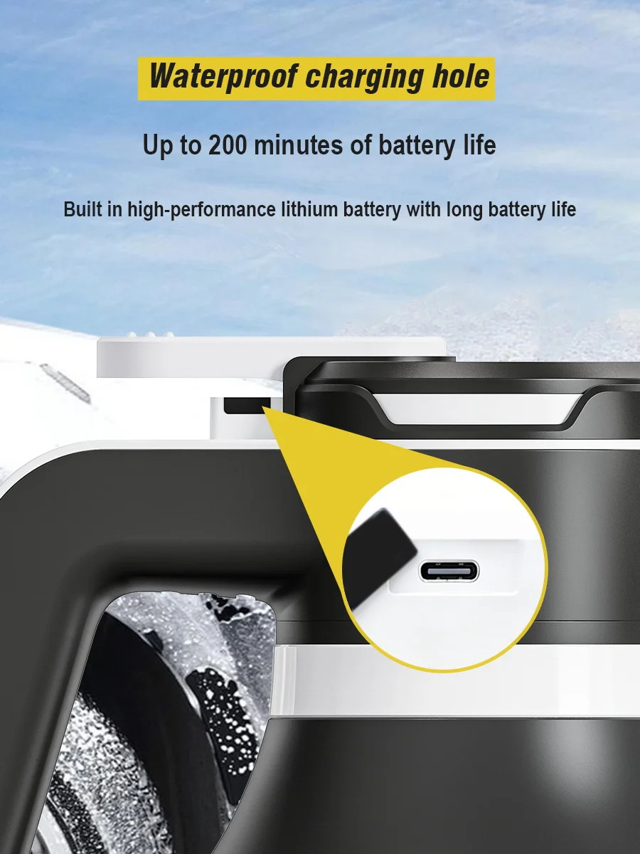 2000ML Electric Foam Sprayer Car Wash Gun Wireless Rechargeable 60° Spray Range