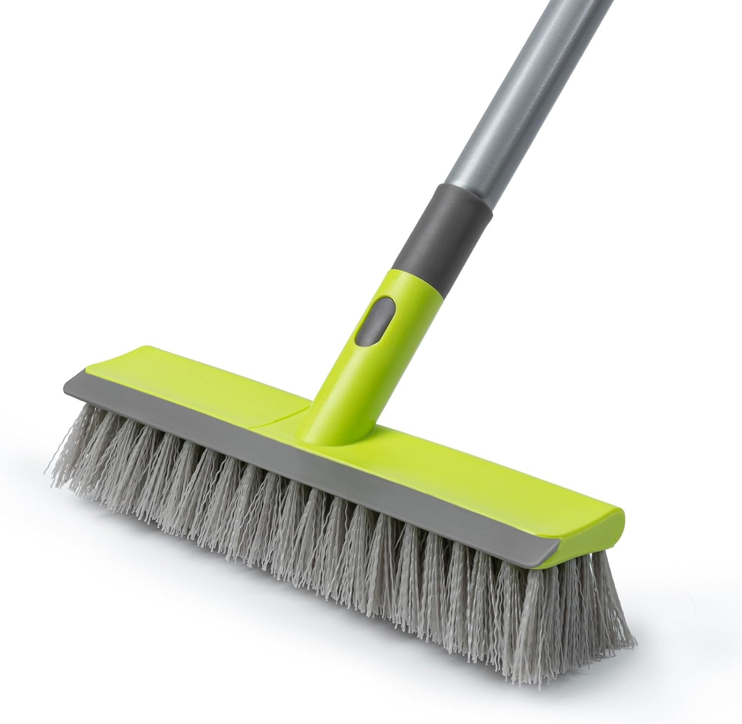 Floor Scrub Brush 2 in 1 Scrape and Stiff Bristle Deck Brush for Cleaning Concre