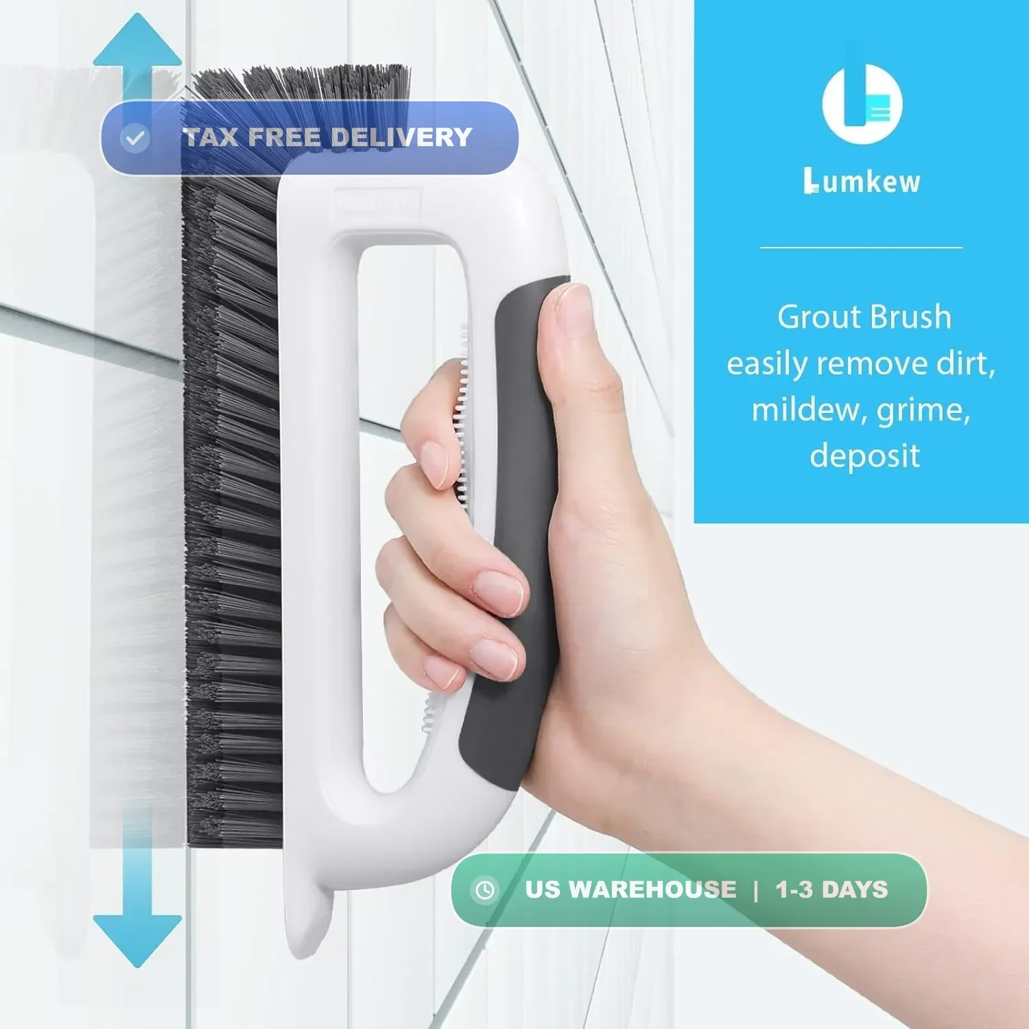 Grout Cleaning Brush, V Shape Stiff Grout Cleaner Brush for Floors Tile Grout Sc
