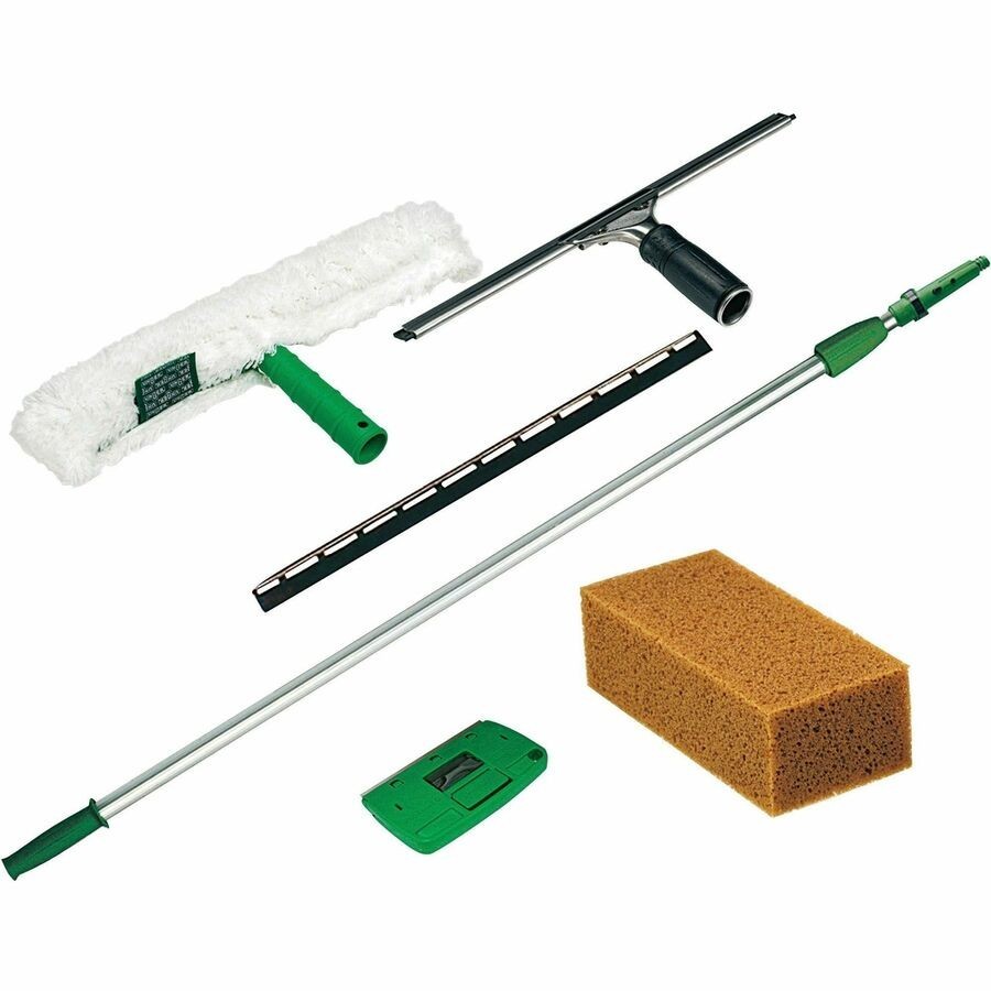 Unger Pro Telescoping Window Cleaning Kit, Silver/Green (PWK00)