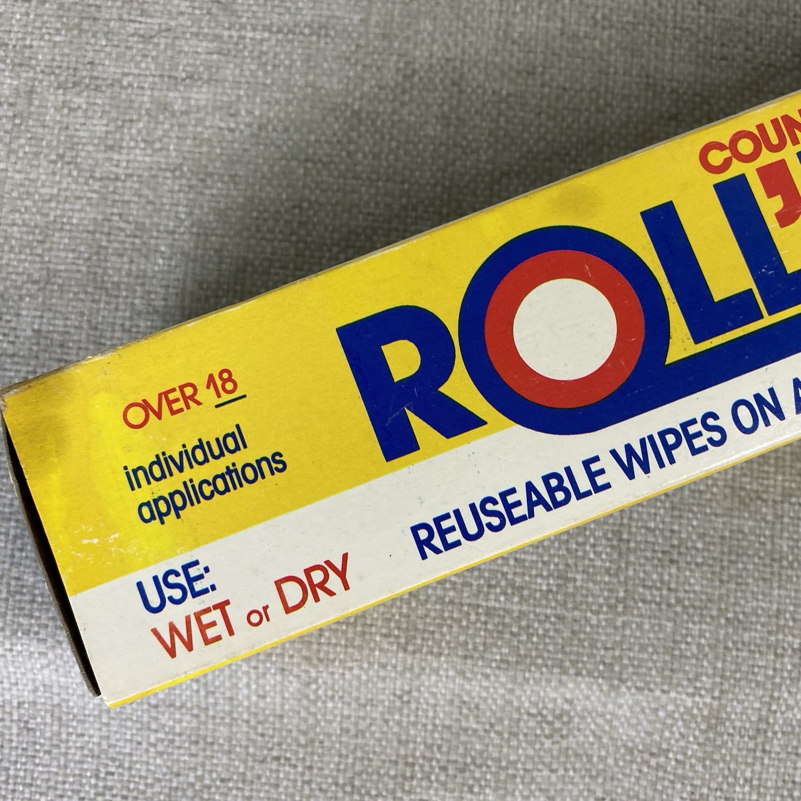 Vintage Roll ‘N Wipes Cloths Reusable Towels Handi Wipes 18 feet x 11 3/4″ NOS