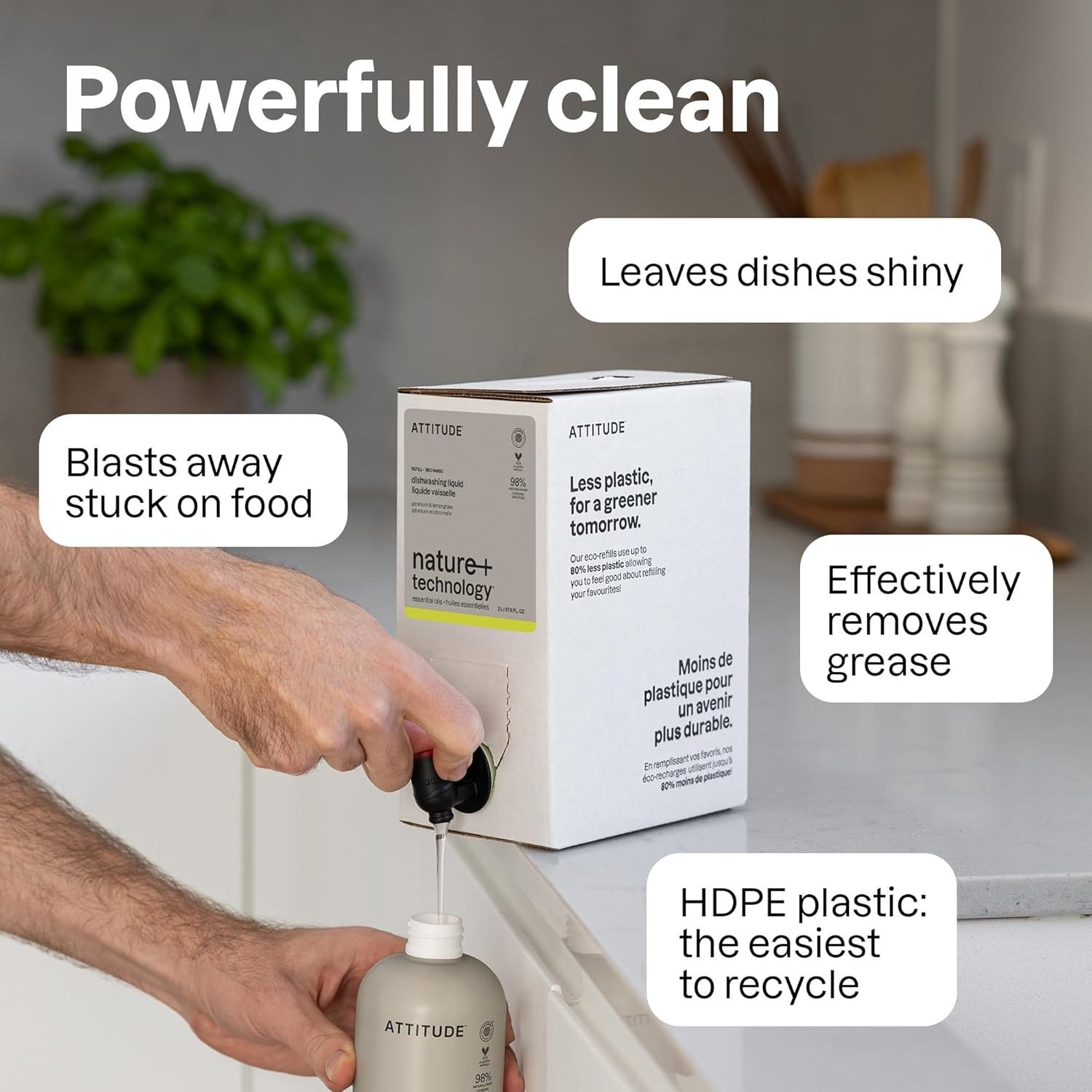 ATTITUDE Dish Soap, Infused with Essential Oils, Plant-Based Ingredients