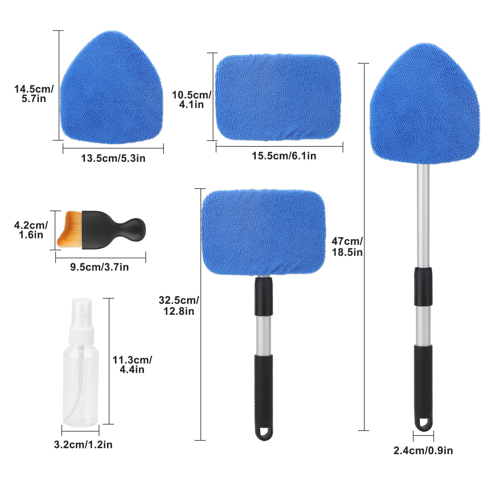 11pcs Windshield Cleaning Tool Kit Car Window Glass Wiper Cleaner Brush Reusable